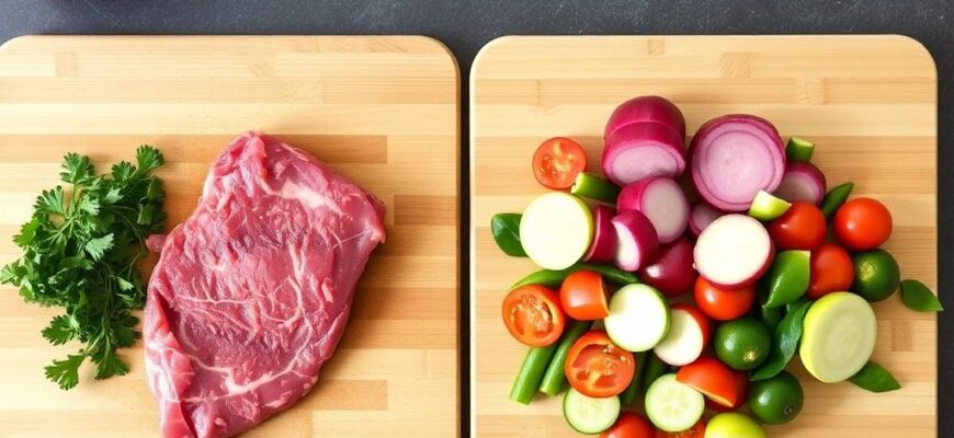 Разделочные доски для мяса и овощей раздельно